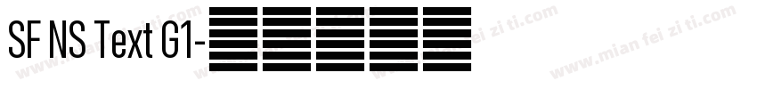 SF NS Text G1字体转换